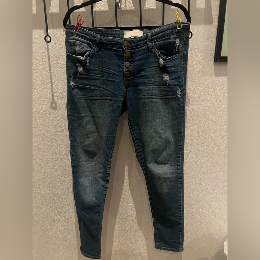 11/12 button fly skinny jeans